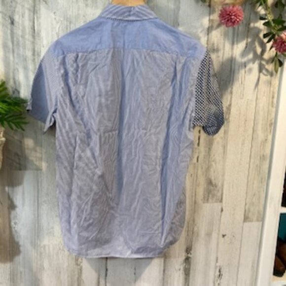 . NWT J. Crew Slim Multi Print Striped Checkered Short Sleeve Button Down Shirt - Picture 4 of 8